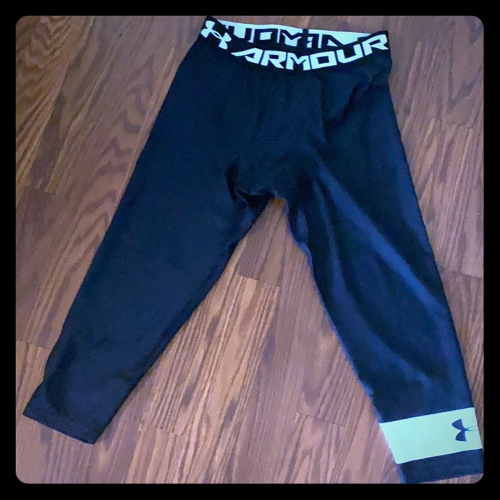New Boys Under Armour HEATGEAR Fitted 3/4 Leggings